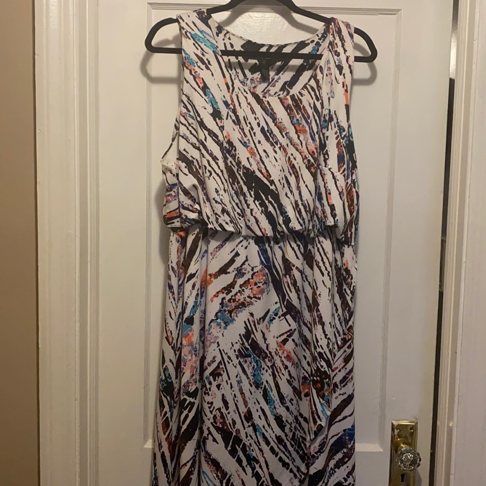 Plus size high low sleeveless dress